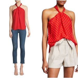 JOIE Lisie Twist Silk Tank Top